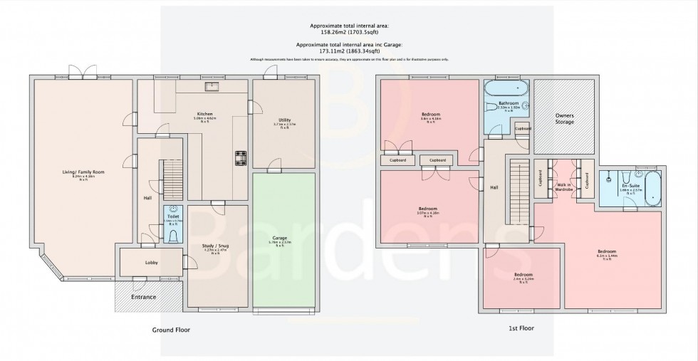 Floorplan for 4 Bedroom Detached House, Pennington Place, Tunbridge Wells